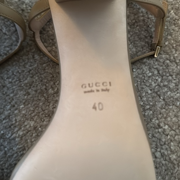 GUCCI horsebit sandal taupe size 40 New - Picture 6 of 8